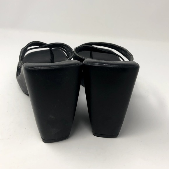 HIllard & Hanson Strappy Platform Sandals Black Size 7 - Picture 6 of 9